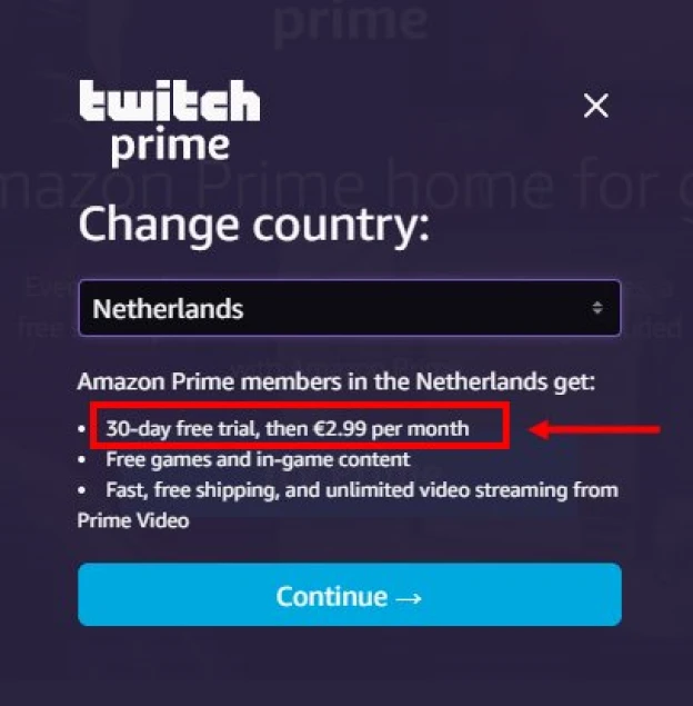 Подписка Twitch Prime бесплатно